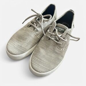 Sperry Top Sider Bodie‎ Tan Burlap Casual Shoes Youth Boys Size 3 M EU 35 NEW